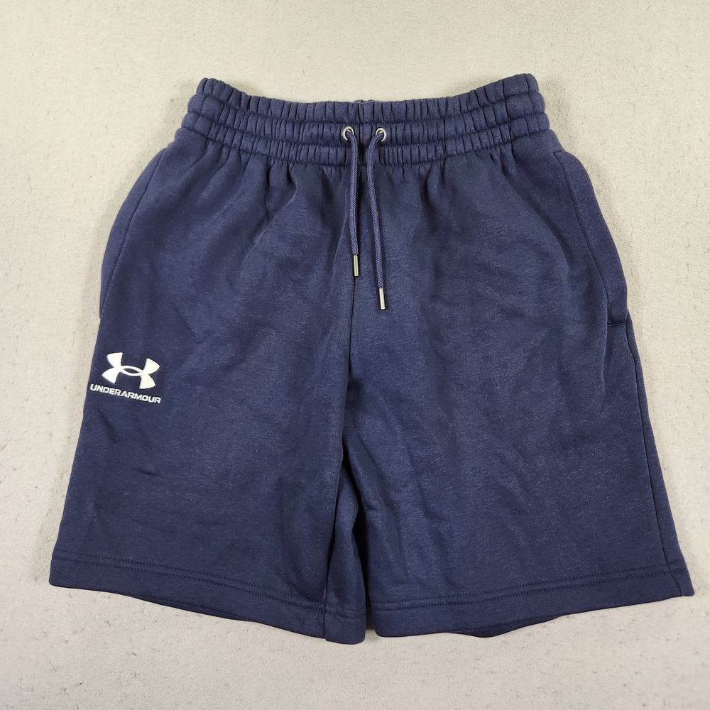 Under Armour Mens UA Icon Fleece Shorts Navy Size S NWT